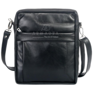 Armadea Genuine Leather Messenger Bag For Men Black image