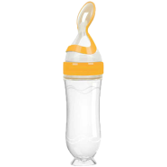 Arrival Bpa Free 2 in 1 Silicone Kids Squeeze Feeding Spoon Infant Rice Cereal Bottle 90 ml image