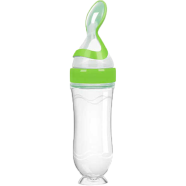 Arrival Bpa Free 2 in 1 Silicone Kids Squeeze Feeding Spoon Infant Rice Cereal Bottle 90 ml image