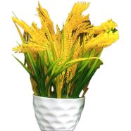 Artificial Golden Wheat Grass Arrangement in a Decorative Pot Rendom icon