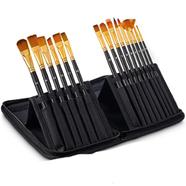 Artist Paint Brush Set of 15 pcs, for Gouache, Acrylic, Oil, Watercolour image