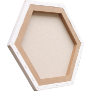 Artist Painting Canvas Hexagon Shape 10/10 image