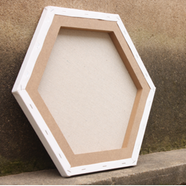 Artist Painting Canvas Hexagon Shape 10/10 image
