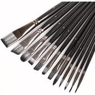 Artists Paint Brush Nylon Hair Water Color - 12 Pcs 