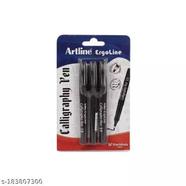 Artline Ergoline Calligraphy Fountain Pen with 1.0,2.0 and 3.0mm nibs - Black Ink image