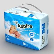 Aspire Premium Unisex Adult Belt System Diaper (M Size) (76-116 cm) (20pcs)