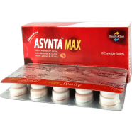 Asynta Max 250 mg, 106.5 mg, 187.5 mg Chewable Tablet 10's Strip image