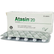 Atasin 20 mg Tablet 10's Strip image