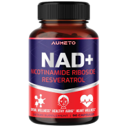 Aumeto Nad Plus Supplement With Nicotinamide Riboside NR Resveratrol Quercetin - 90 Capsules -523289722 image