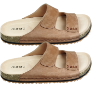 Aurora Men’S Classic Suede Cork Sandals Adjustable Buckle Comfort Footbed Slippers image