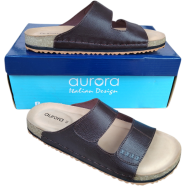 Aurora Men’S Classic Suede Cork Sandals Adjustable Buckle Comfort Footbed Slippers image