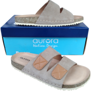 Aurora Men’S Classic Suede Cork Sandals Adjustable Buckle Comfort Footbed Slippers image
