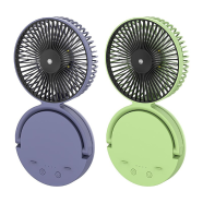 Automatic Rotate System Folding DP-7637 Rechargeable Table Fan 8000 Mah Battery Long Time Backup image