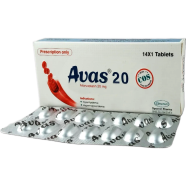 Avas 20 mg Tablet 14's pack image