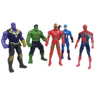 Avengers Action Figure Iron-Man, Captain America, Hulk, Spider Man And Thanos - 5 Pcs Set - figure_5pcs_box_big_2105 icon
