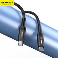 Awei CL-117T PD100W Type-C To Type-C Super Fast Charging Cables for Phone Laptop CL-51 5A Charging Cable USB image