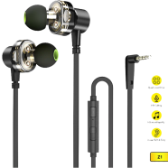 Awei Z1 Dual Drivers Wired In-ear Earphone Deep Bass Stereo with Mic image