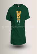 Azan Lifestyle- AT130 (Islam Is The Only Hope) Carded Cotton Half Sleeve Dawah T-shirt for Men
