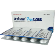 Azisan Plus 40 mg 12.5 mg Tablet 10's Strip image