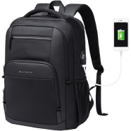 BANGE College Student Schoolbag Waterproof Business Computer Backpack with External USB Charging Port image