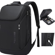 BANGE 2517 Captain Business Smart Backpack Waterproof fit 15.6 Inch Laptop Backpack with USB Charging Port Black image