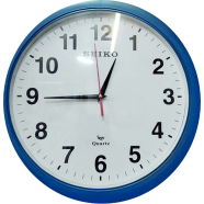 BEAUTYFULL STYLISH ROUND SHAPE Blue COLOUR WALL CLOCK image