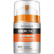 BIOAQUA Men Сlean Pores Skin Face Cream Controls Sebum Hydro-lipid Skin Oil Balance Nourishes Feeling of Freshness- 50gm image