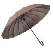 BMW Auto Open Close Fold Windproof Luxury Umbrella For Travels With 12 Ribs Brown image