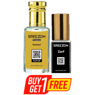 BUY 1 SREEZON Premium Kosturi Attar-3 ml GET 1 SREEZON Zarf For Men Attar-3.5 ml FREE image