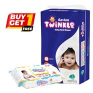 BUY 1 Savlon Twinkle Baby Pant System Baby Diaper (L Size) (8-12 kg) (48pcs) GET 1 Savlon Twinkle Baby Wipes Pouch 120pcs FREE image