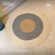 Baah Coffee with Milk Jute Round Rug image
