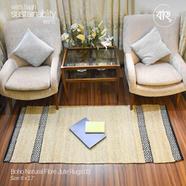 Boho 03 Handmade Natural Jute Rug 6x2.7 ft (White)