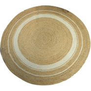 Baah’s Field’s Of Gold 01 Natural Living Jute Round Rug 4′ dia