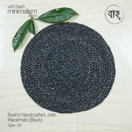 Baah’s Handcrafted Jute Placemats (Black)- set of six