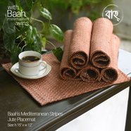 Baah’s Mediterranean Stripes Jute Placemat–Per Piece (set of six) icon