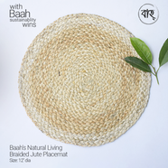 Baah’s Natural Living Braided Jute Placemat – 12″dia (set of six) icon