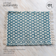 Baah’s Turquoise Handcrafted Jute Placemats (set of six) icon