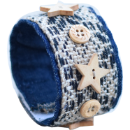 Baah's Upcycled Denim and Jute Bracelet 01 image