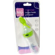 Babies Cosmos Silicone Feeder With Spoon 3oz/90ml image