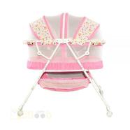 Babies folding Cribs with 4 wheels, with a bottom basket and mosquito nets also Customized to Rocking Bed- Pink icon