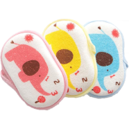 Baby Bath Cotton Sponge Animal Cartoon Skin 1 Pcs Any Color image