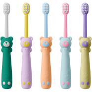 Baby Cartoon Handle Soft Hair Toothbrush Children's Toothbrush 1-6 Years old Baby Soft Hair Mouth Card Set -1 piece image