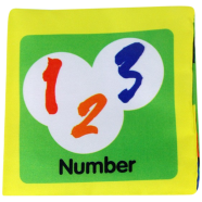 Baby Cloth Book [Digit] Early Education Enlightenment Sound Paper BB Whistle Tear-Resistant Three-Dimensional Cloth Book - 1 Pcs image