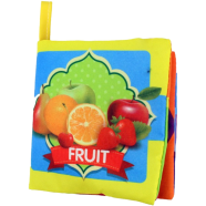 Baby Cloth Book [Fruit] Early Education Enlightenment Sound Paper BB Whistle Tear-Resistant Three-Dimensional Cloth Book - 1 Pcs image