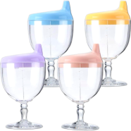 Baby Goblet Children's Wine Cup Juice Cup Milk Water Cup Learning To Drink Duckbill Cup Anti-Wine Cup Milk -1Pcs image