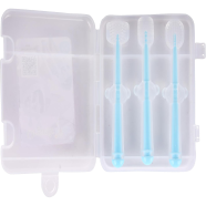 Baby Hand brush Children's Silica Gel Dimensional Body Milk for Training Toothbrush Set, Safe Silicone Brush Soft-bristled Teether - 3 pcs image