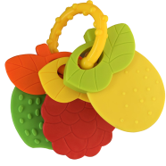 3 Pcs set Baby Fruit Teeth Gel Silicone head Teether fitness educational toy CN (Any Color) image