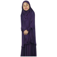 Baby Khimar/Kheemar Borka Full Set (khimar_6-10_purple) image