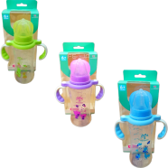 Baby PP Feedin Bottle with Handle 240ml - 1pcs image
