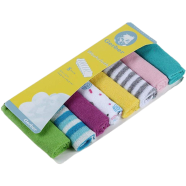 Baby Small Square Towels Baby Feeding Napkins Newborn Child Handkerchief Face Washing Easily Washable And Dryable Pack Of 8pcs icon